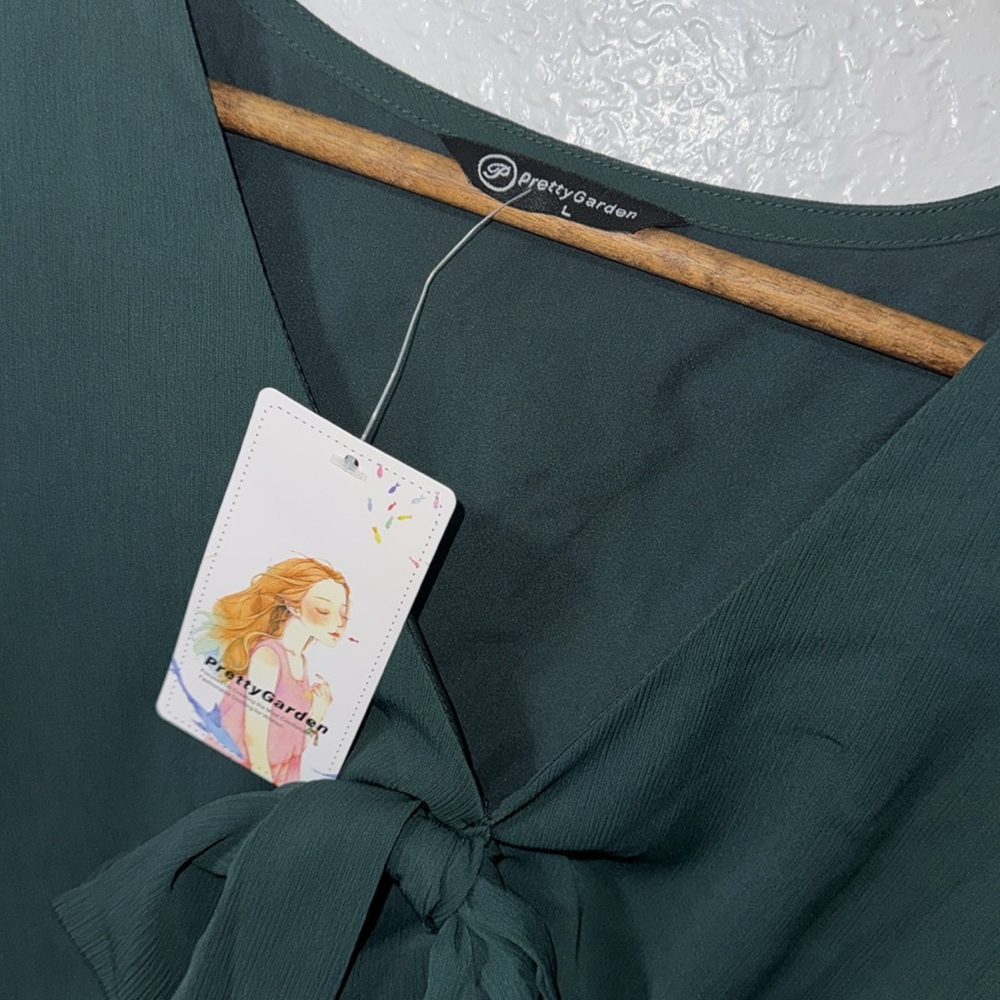 Prettygarden Green Ruffle Mini Dress - Picture 5 of 9